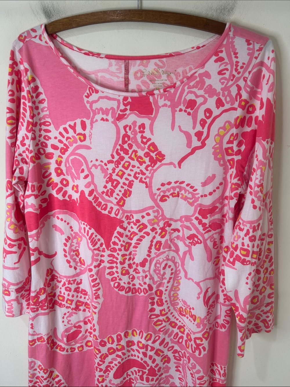 LILLY PULITZER Pink Marlow Dress Hot Coral Trunk in Love Size Large - Picture 5 of 16